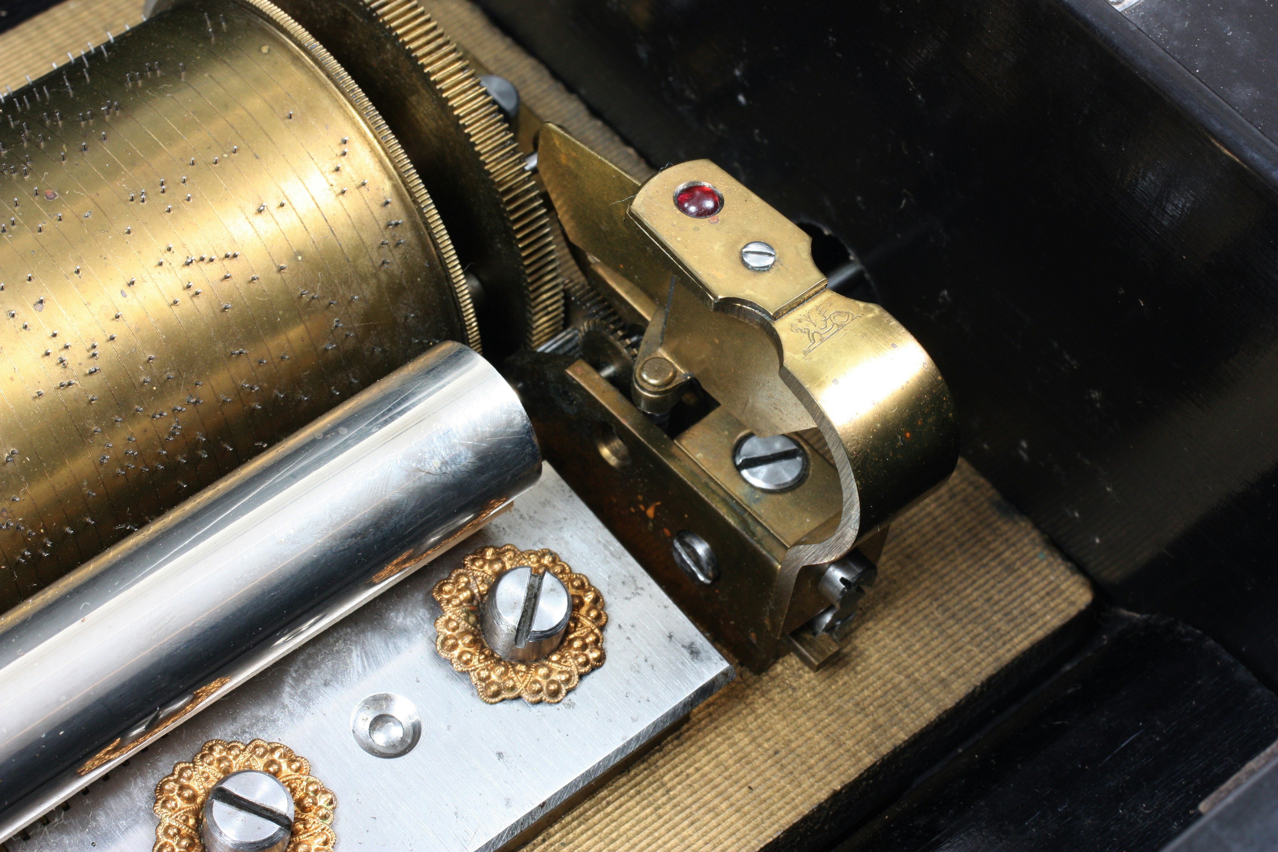 Detail, Musikdose Expression, 6 Melodien, Ami Rivenc, Genf um 1893