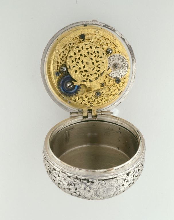 Silberne Taschenuhr (Oignon) 1714