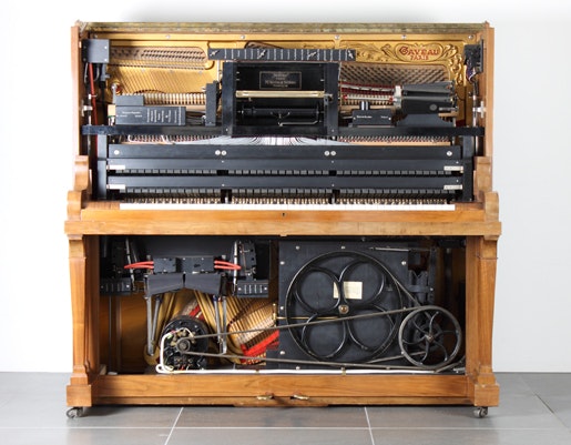 Welte-Mignon Gaveau upright piano: interior