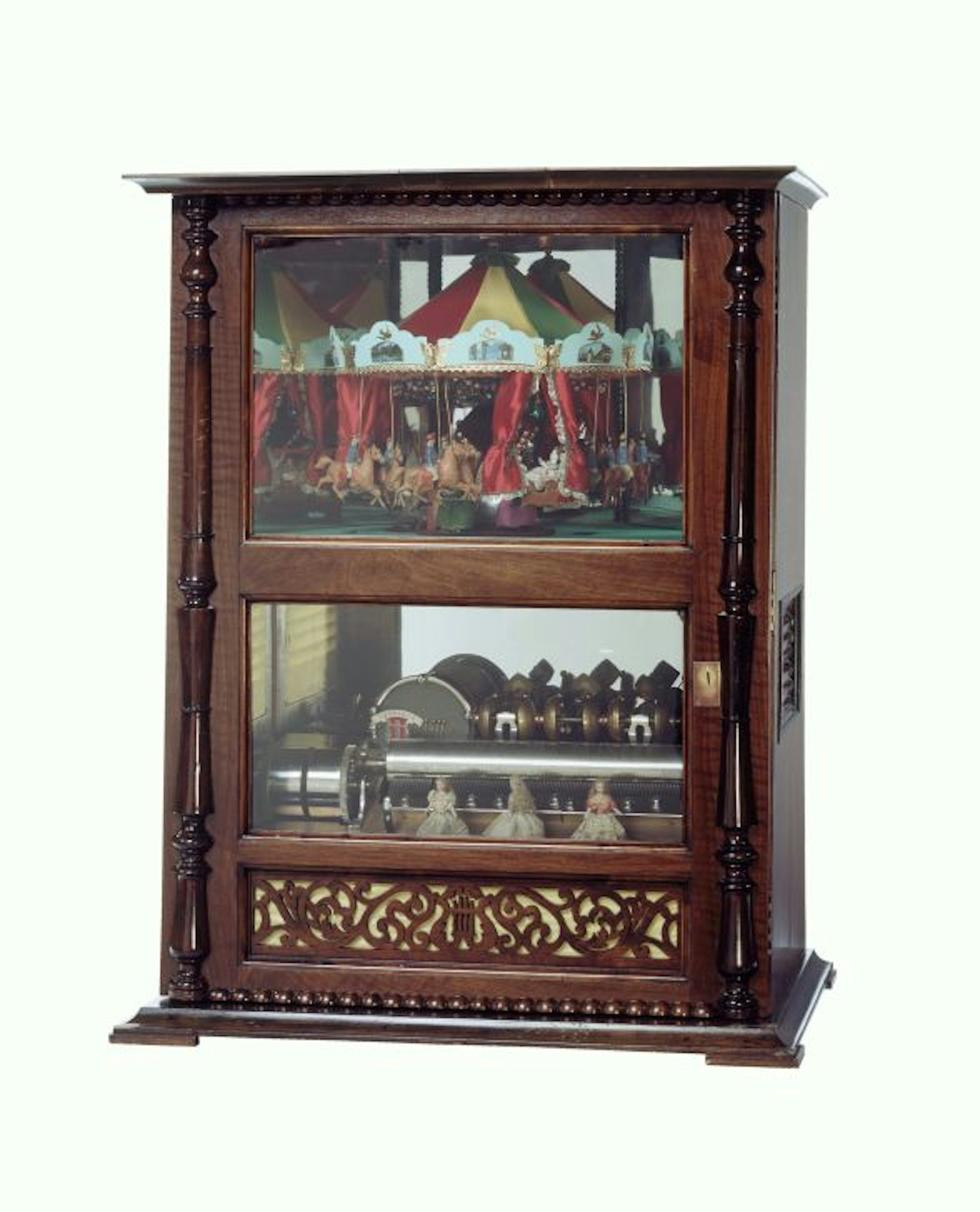 Railway station automaton, Sissach, 1898, Nussbaumholz, Auguste Lassueur, Sublime-Harmonie-Musikwerk, Ste-Croix