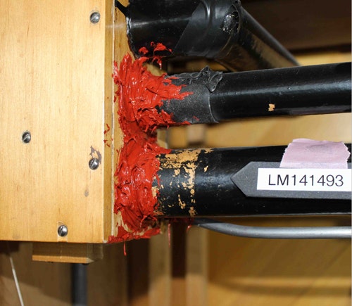 „The Happy Jazz-Band“: Reparaturstelle vor Restaurierung