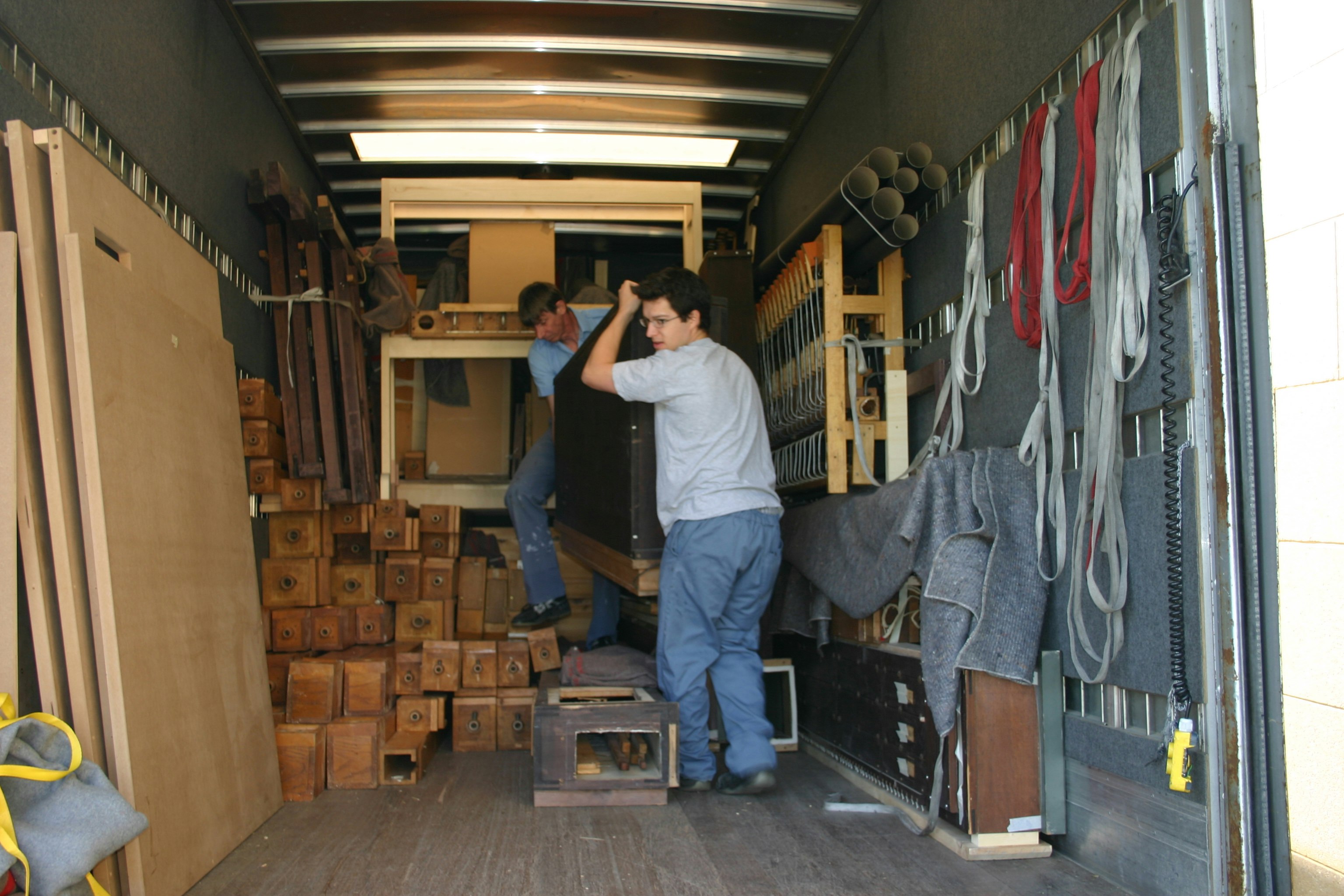 Arrivée de l’orgue avant la restauration