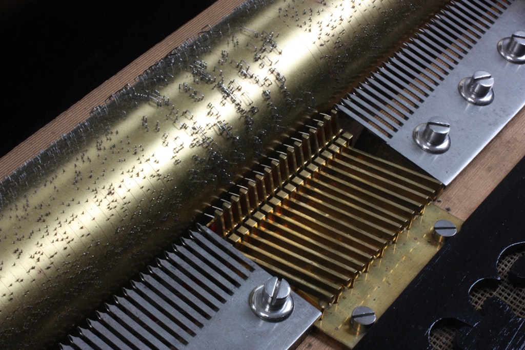 Dettaglio, Scatola musicale Voix Celeste, 8 melodie, Ste-Croix verso 1870