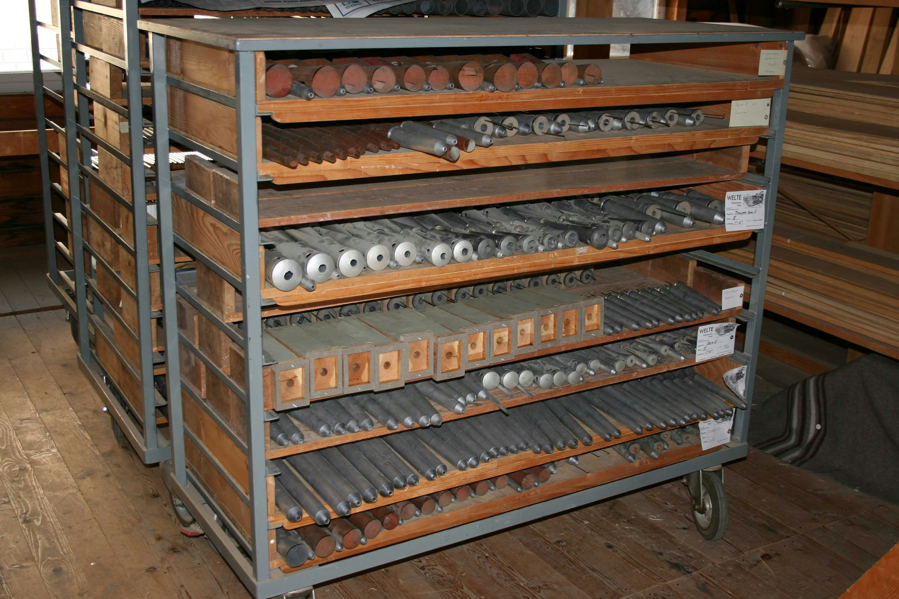 Deposito delle canne d’organo